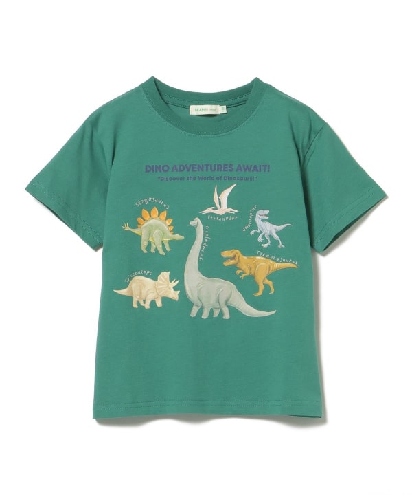 Japanese children's clothing BEAMS mini dinosaur print top 90-150cm boys' summer TOPS