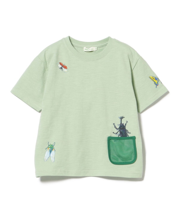 Japanese children's clothing BEAMS mini insect pattern top 90-130cm boys' summer TOPS