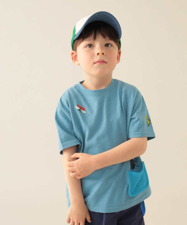 Japanese children's clothing BEAMS mini insect pattern top 90-130cm boys' summer TOPS