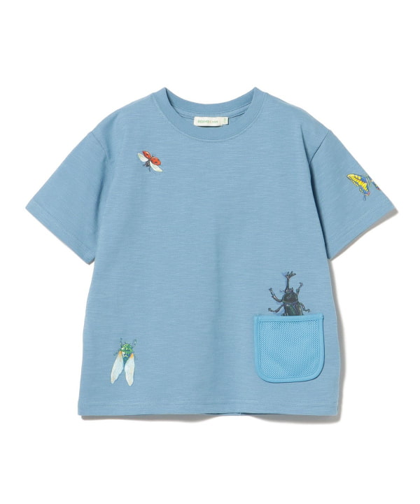 Japanese children's clothing BEAMS mini insect pattern top 90-130cm boys' summer TOPS