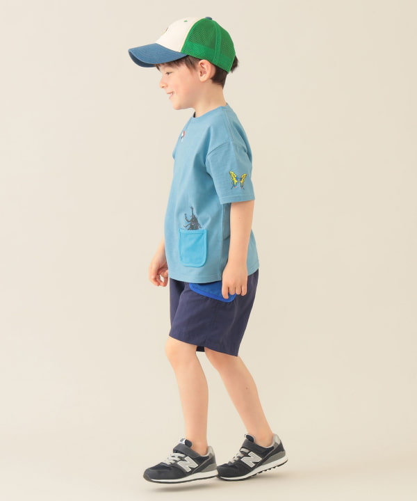 Japanese children's clothing BEAMS mini insect pattern top 90-130cm boys' summer TOPS