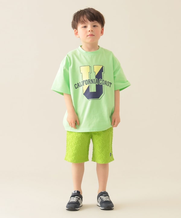 Japanese children's clothing BEAMS mini fur logo shorts 90-150cm boys' summer PANTS