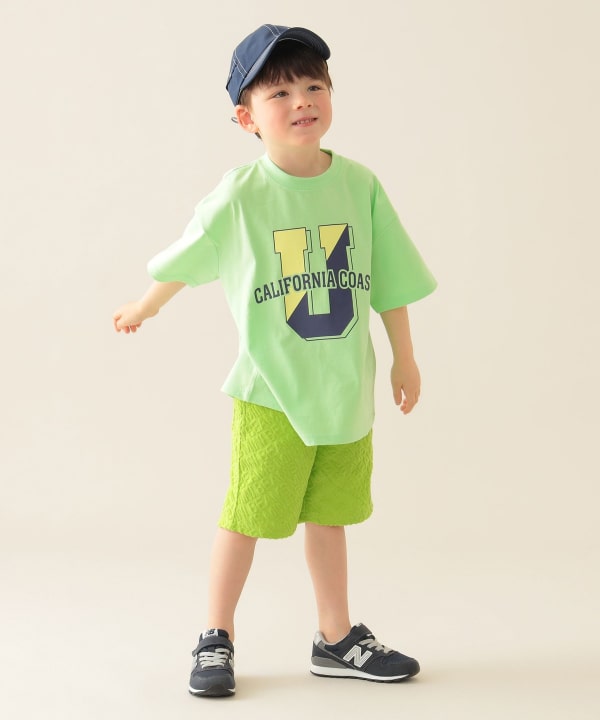 Japanese children's clothing BEAMS mini fur logo shorts 90-150cm boys' summer PANTS