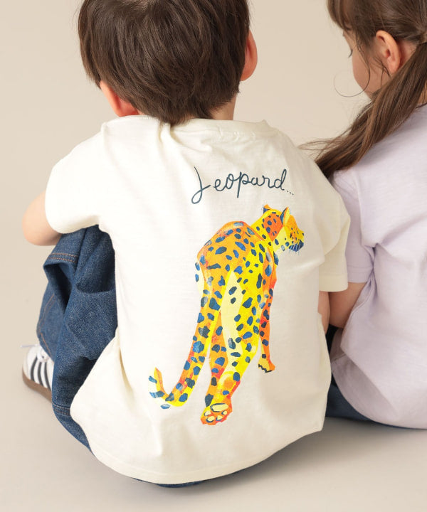 Japanese children's clothing BEAMS mini animal pattern tops 90-150cm boys/girls summer TOPS