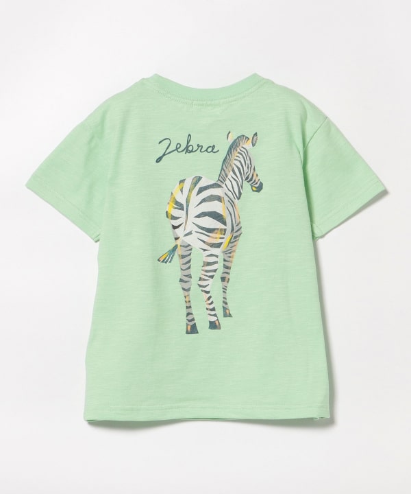 Japanese children's clothing BEAMS mini animal pattern tops 90-150cm boys/girls summer TOPS