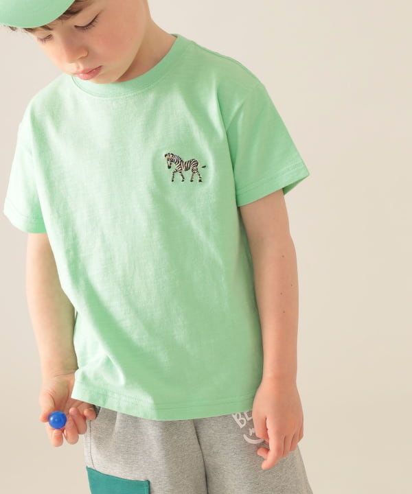Japanese children's clothing BEAMS mini animal pattern tops 90-150cm boys/girls summer TOPS