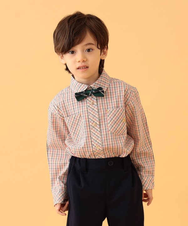 Japanese children's clothing BEAMS mini shirt 90-150cm boys' summer TOPS interview/banquet/performance