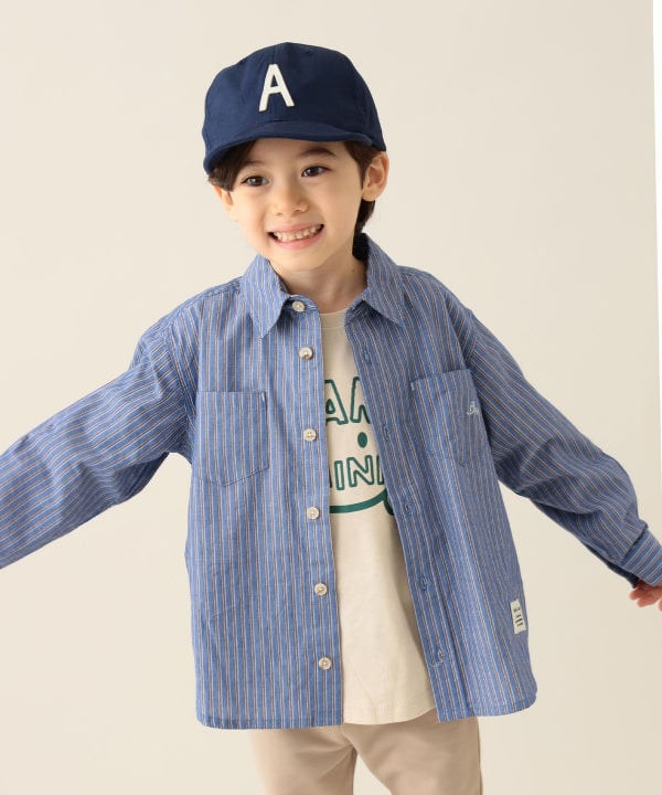 Japanese children's clothing BEAMS mini shirt 90-150cm boys' summer TOPS interview/banquet/performance