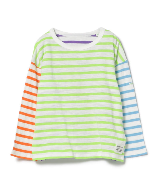 Japanese children's clothing BEAMS mini striped top 90-150cm boys/girls summer TOPS