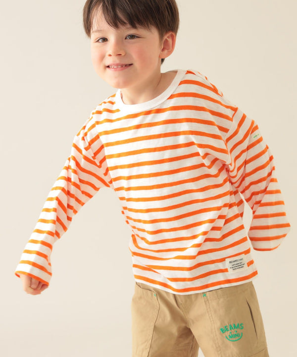 Japanese children's clothing BEAMS mini striped top 90-150cm boys/girls summer TOPS