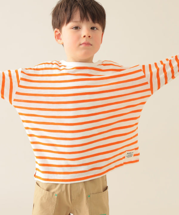 Japanese children's clothing BEAMS mini striped top 90-150cm boys/girls summer TOPS