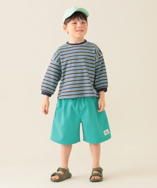 Japanese children's clothing BEAMS mini striped top 90-150cm boys' summer TOPS
