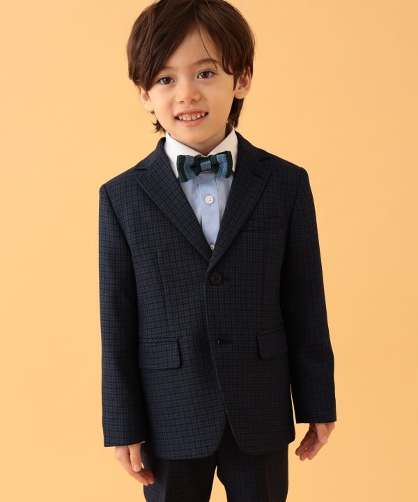 Japanese children's clothing BEAMS mini suit three-piece suit with tie 110-130cm boys' summer outerwear tops pants interviews/banquets/performances