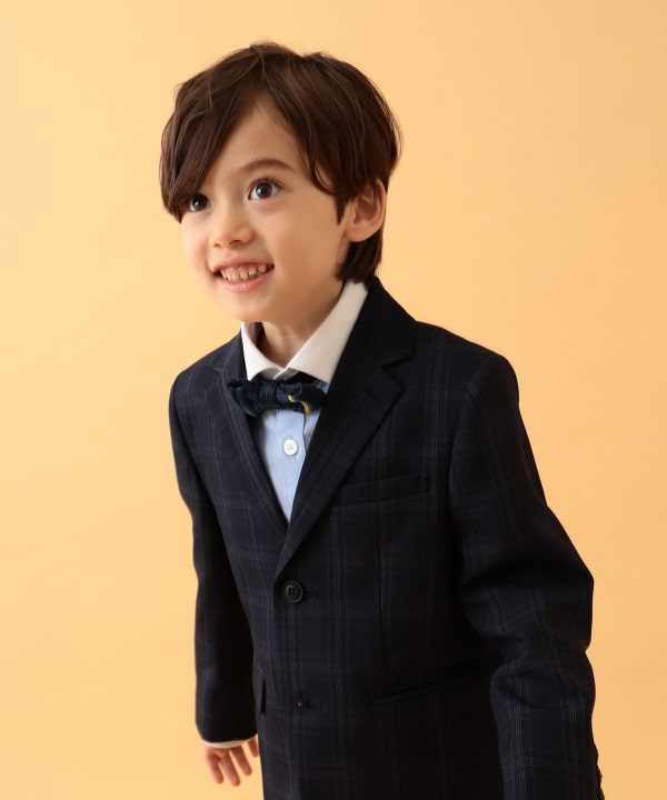 Japanese children's clothing BEAMS mini suit three-piece suit with tie 110-130cm boys' summer outerwear tops pants interviews/banquets/performances