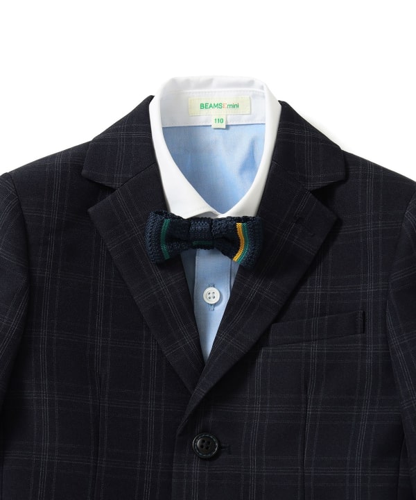 Japanese children's clothing BEAMS mini suit three-piece suit with tie 110-130cm boys' summer outerwear tops pants interviews/banquets/performances
