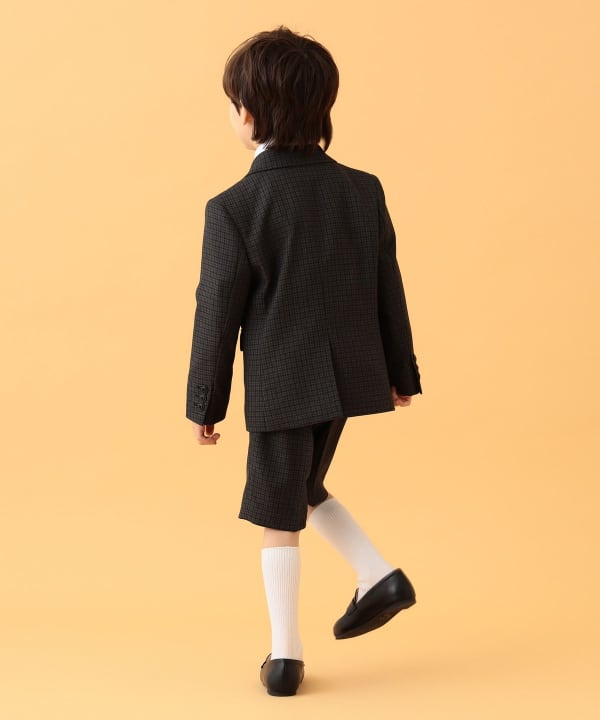 Japanese children's clothing BEAMS mini suit three-piece suit with tie 110-130cm boys' summer outerwear tops pants interviews/banquets/performances