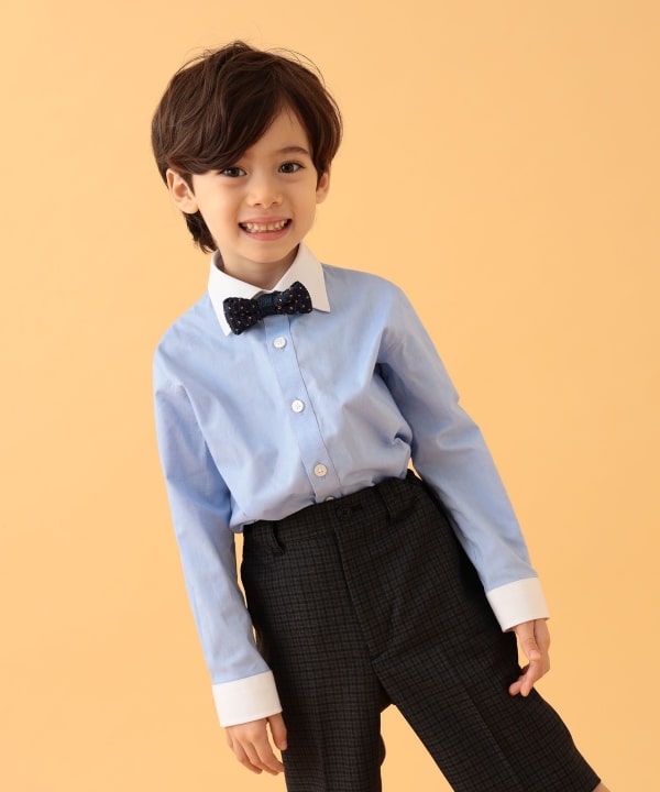 Japanese children's clothing BEAMS mini suit three-piece suit with tie 110-130cm boys' summer outerwear tops pants interviews/banquets/performances