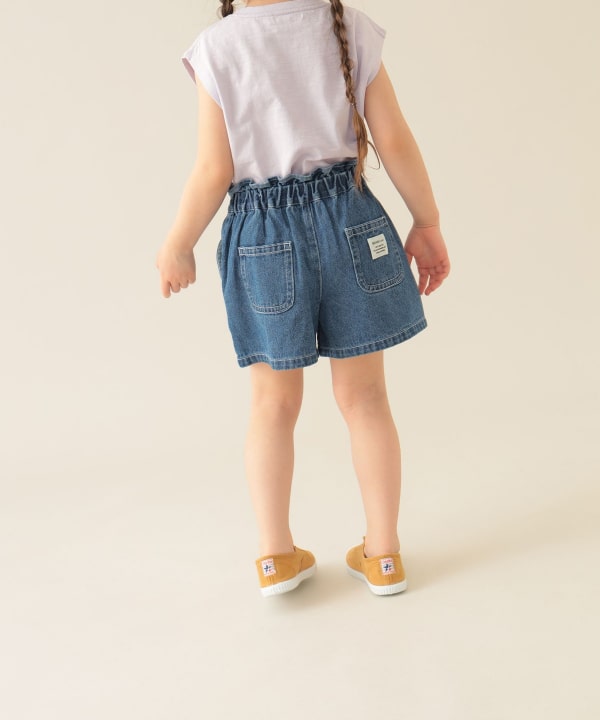 Japanese children's clothing BEAMS mini denim culottes 90-150cm girls summer PANTS
