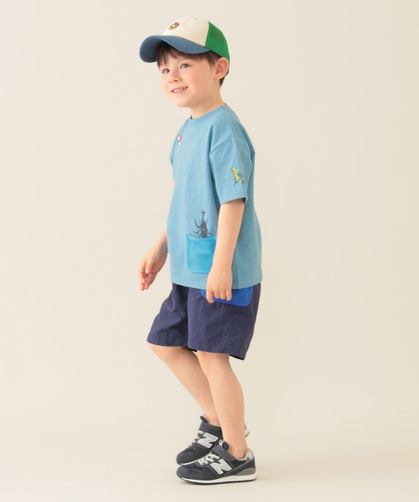 Japanese children's clothing BEAMS mini mesh pocket shorts 90-150cm boys' summer PANTS