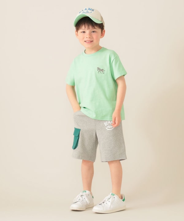 Japanese children's clothing BEAMS mini animal pattern tops 90-150cm boys/girls summer TOPS