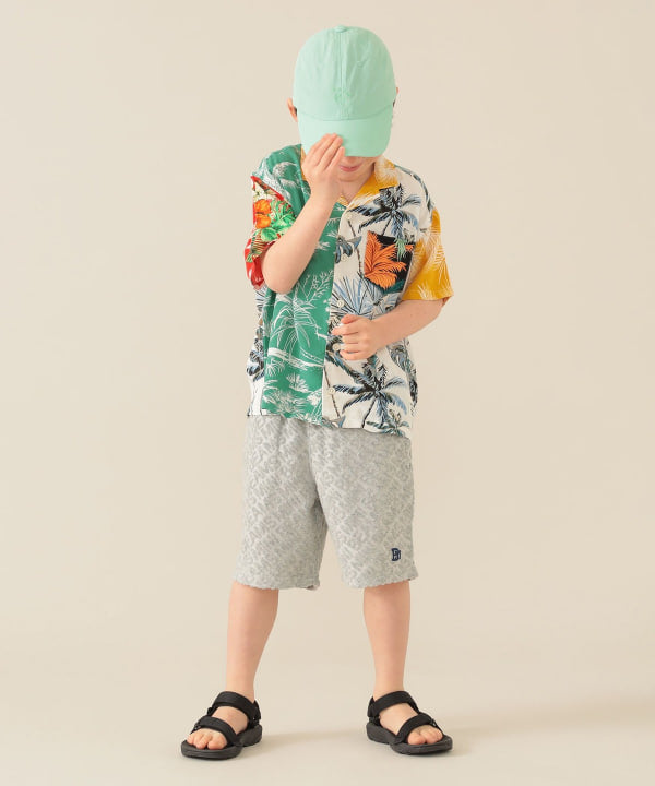Japanese children's clothing BEAMS mini fur logo shorts 90-150cm boys' summer PANTS