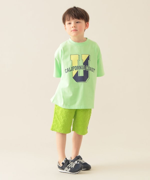 Japanese children's clothing BEAMS mini fur logo shorts 90-150cm boys' summer PANTS