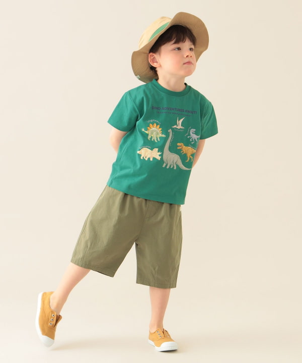 Japanese children's clothing BEAMS mini dinosaur print top 90-150cm boys' summer TOPS