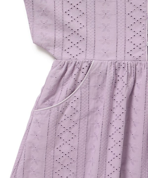 日本童裝 BEAMS mini  打孔蕾絲連衣裙 90-150cm 女童款 夏季 DRESSES
