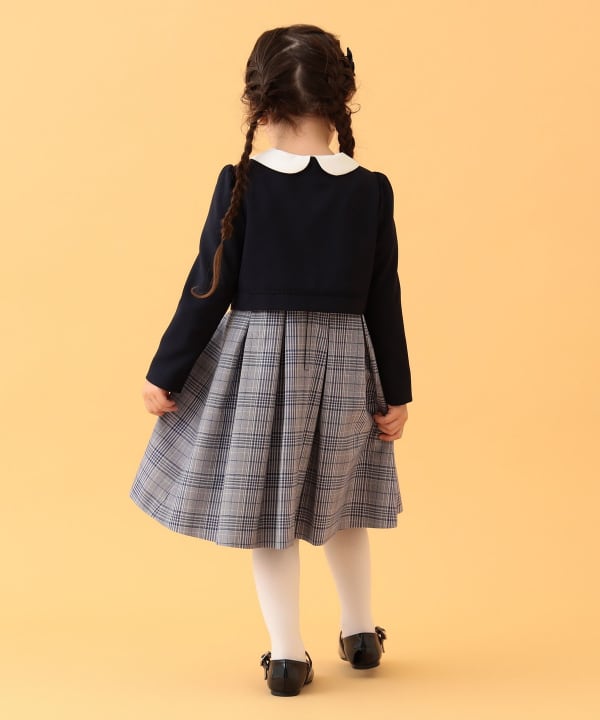 Japanese BEAMS mini formal jackets and dresses (110-130cm) for girls. Summer outerwear for interviews, banquets, and performances.