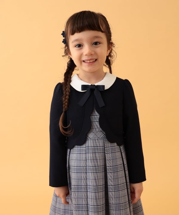 Japanese BEAMS mini formal jackets and dresses (110-130cm) for girls. Summer outerwear for interviews, banquets, and performances.