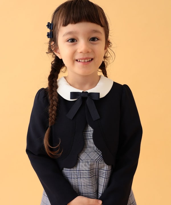 Japanese BEAMS mini formal jackets and dresses (110-130cm) for girls. Summer outerwear for interviews, banquets, and performances.