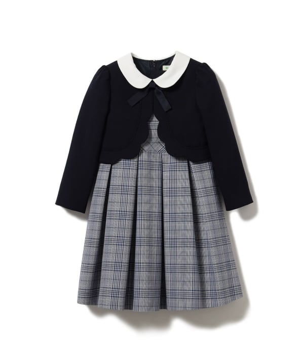 Japanese BEAMS mini formal jackets and dresses (110-130cm) for girls. Summer outerwear for interviews, banquets, and performances.