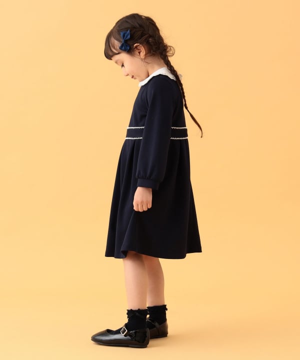 Japanese children's clothing BEAMS mini dress simple dress 110-130cm girls summer dresses interview / banquet / performance