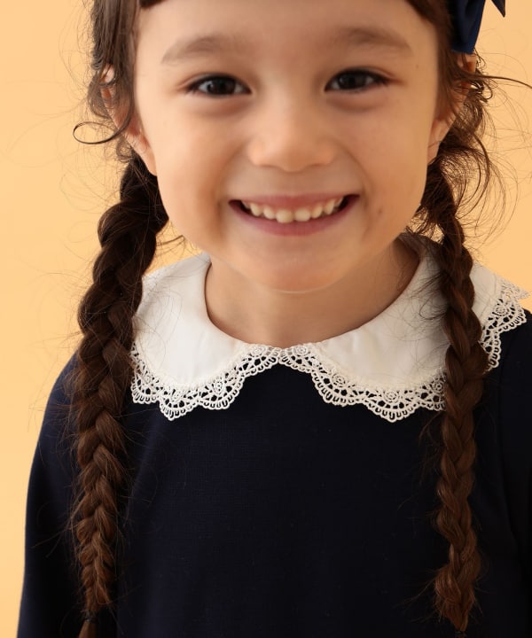 Japanese children's clothing BEAMS mini dress simple dress 110-130cm girls summer dresses interview / banquet / performance