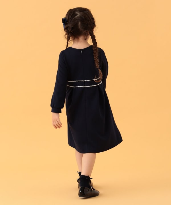 Japanese children's clothing BEAMS mini dress simple dress 110-130cm girls summer dresses interview / banquet / performance