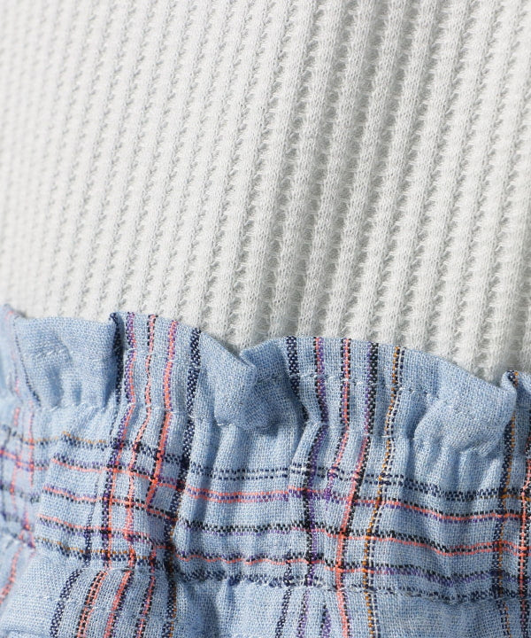 Japanese children's clothing BEAMS mini patchwork checkered vest dress 90-150cm girls summer dresses