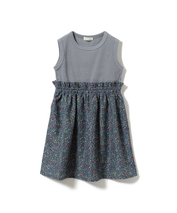 Japanese BEAMS mini floral patchwork dress 90-150cm girls summer dresses