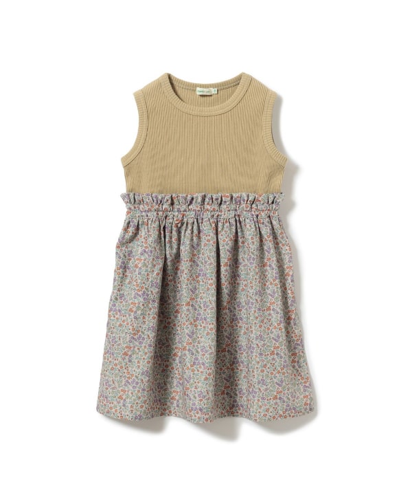 Japanese BEAMS mini floral patchwork dress 90-150cm girls summer dresses