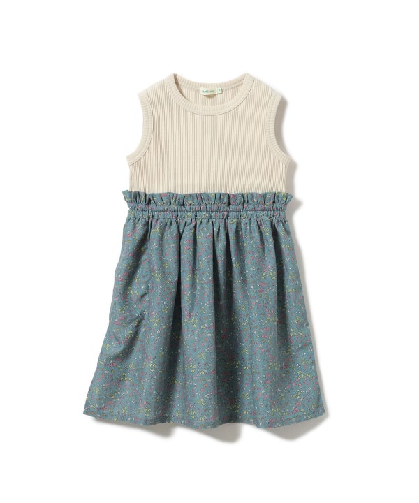 Japanese BEAMS mini floral patchwork dress 90-150cm girls summer dresses
