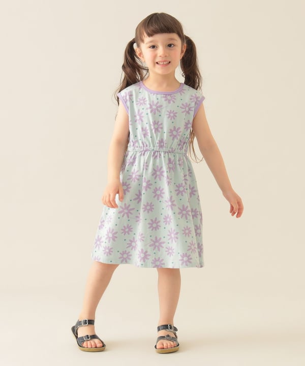 Japanese BEAMS mini floral vest dress 90-150cm girls summer dresses