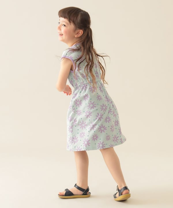 Japanese BEAMS mini floral vest dress 90-150cm girls summer dresses