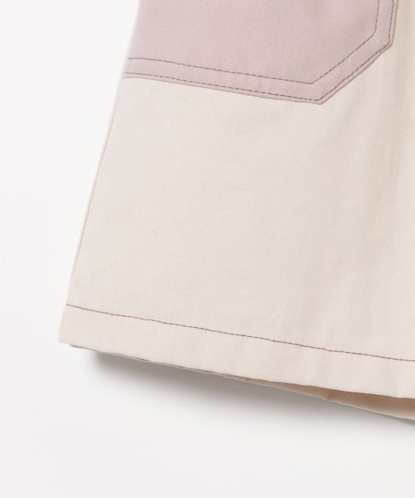 Japanese children's clothing BEAMS mini contrast pocket skirt 90-150cm girls summer SKIRTS
