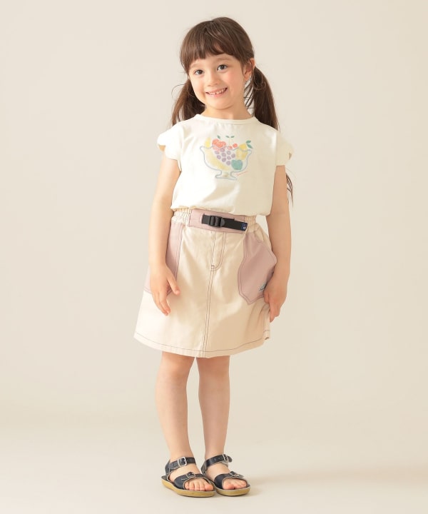 Japanese children's clothing BEAMS mini cute tops 90-150cm girls summer TOPS