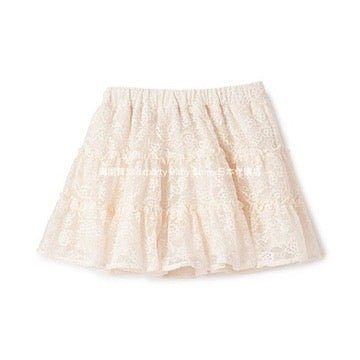 Japanese children's clothing pe#main lace short skirt 80-130cm girls summer SKIRTS