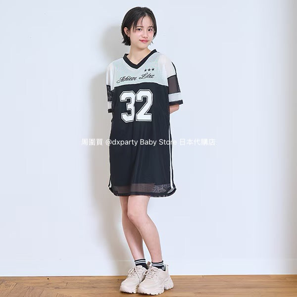 Lovetoxic Japanese Kids Clothing: Cool-Contact Sporty Mesh Dress (140-170cm) for Girls (Summer Dress)