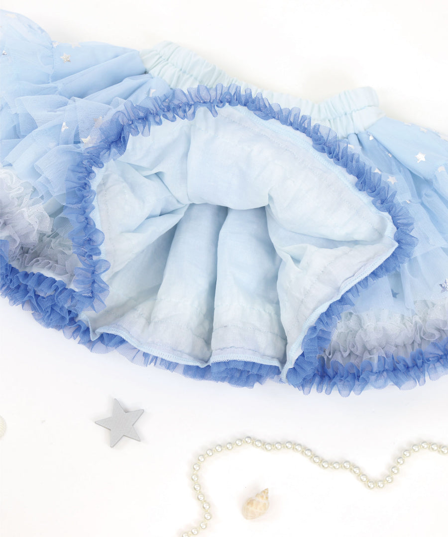 Japanese children's clothing panpantutu twinkle twinkle star aquamarine tutu skirt 70-140cm girls newborn baby summer SKIRTS