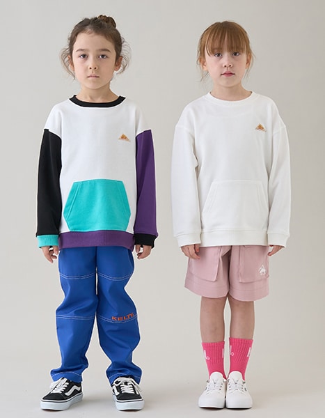 Japanese children's clothing mini#ML x KELTY pocket long-sleeved sweatshirt 100-140cm boys/girls spring and summer TOPS