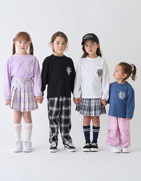 Japanese children's clothing mini#ML waterproof series drawstring sports pants 100-140cm girls spring and summer PANTS