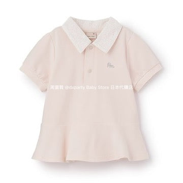 Japanese children's clothing pe#main ruffled top 80-130cm girls summer TOPS