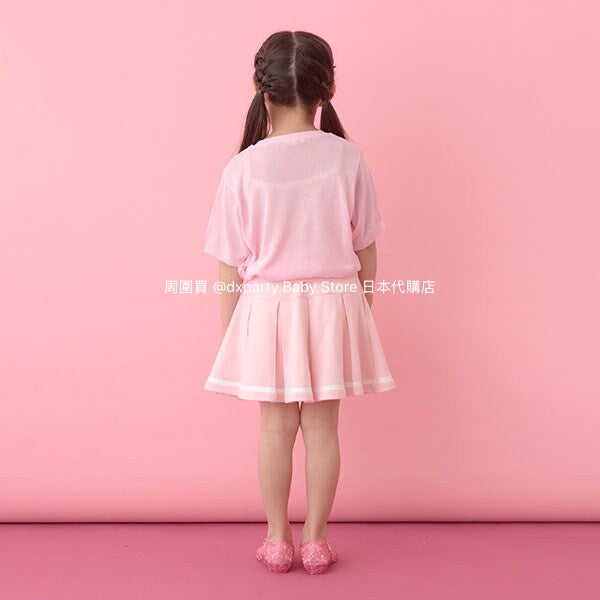 Japanese children's clothing Ly# mine bow print top 110-140cm girls summer TOPS